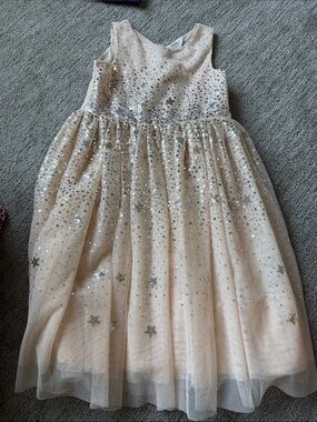 H&M Sequin Star Tulle Dress - Pink/Cream